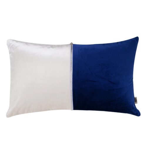 Plush Lumbar – Snowflake & Electric Blue