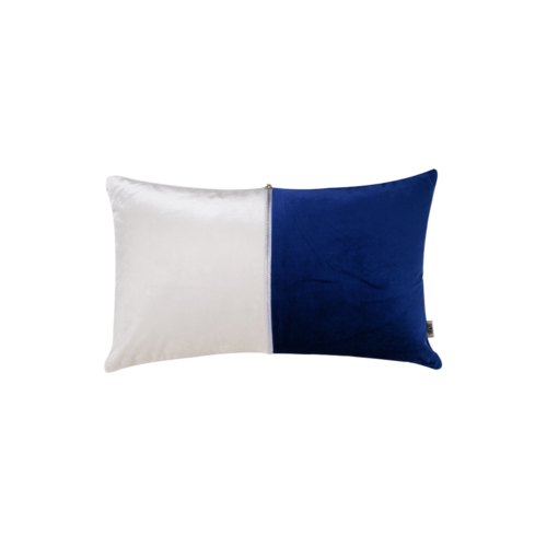 Plush Lumbar – Snowflake & Electric Blue