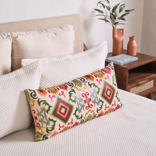 Aztec Long Lumbar – Off-White