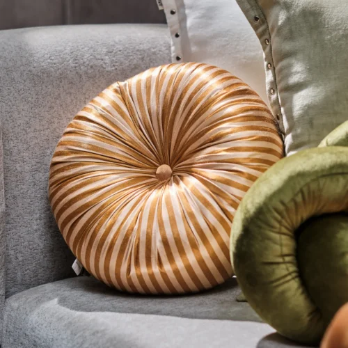 Button – Gold & Beige