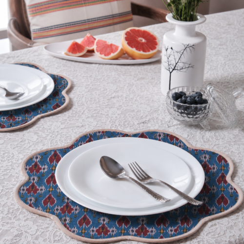 Ikkat Placemat – Blue